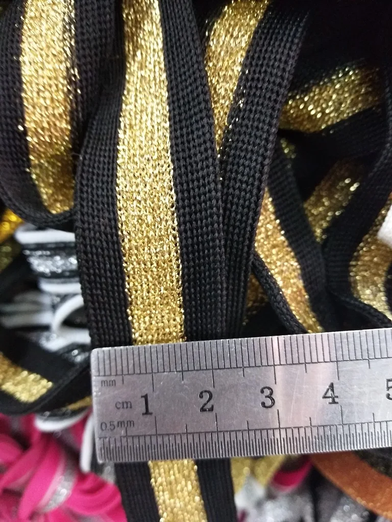 9 ярдов/партия плетеная жаккардовая лента 2 3 см Золотая мишень в черном фоновом