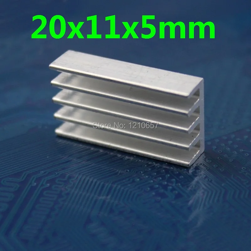 20 шт./партия алюминиевые радиаторы 20x11x5 мм для чипа Elektronik|heatsink material|heatsink