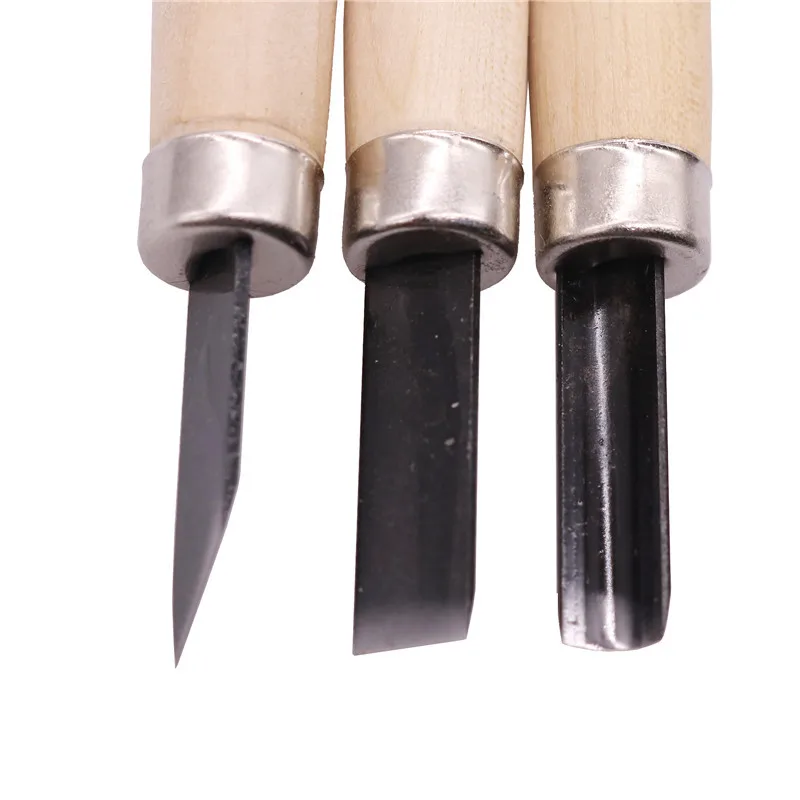 Нож для резьбы по дереву в пластиковой коробке 1 коробка 3 шт. резиновая