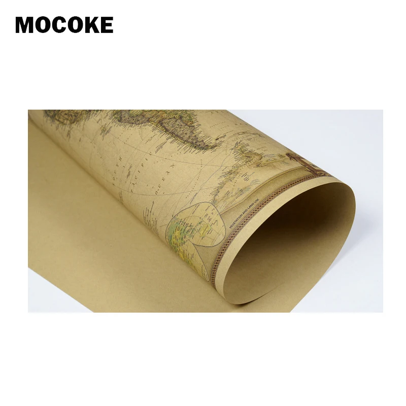 Карта мира бумажные постеры в стиле ретро винтажный стиль Ретро наклейки на