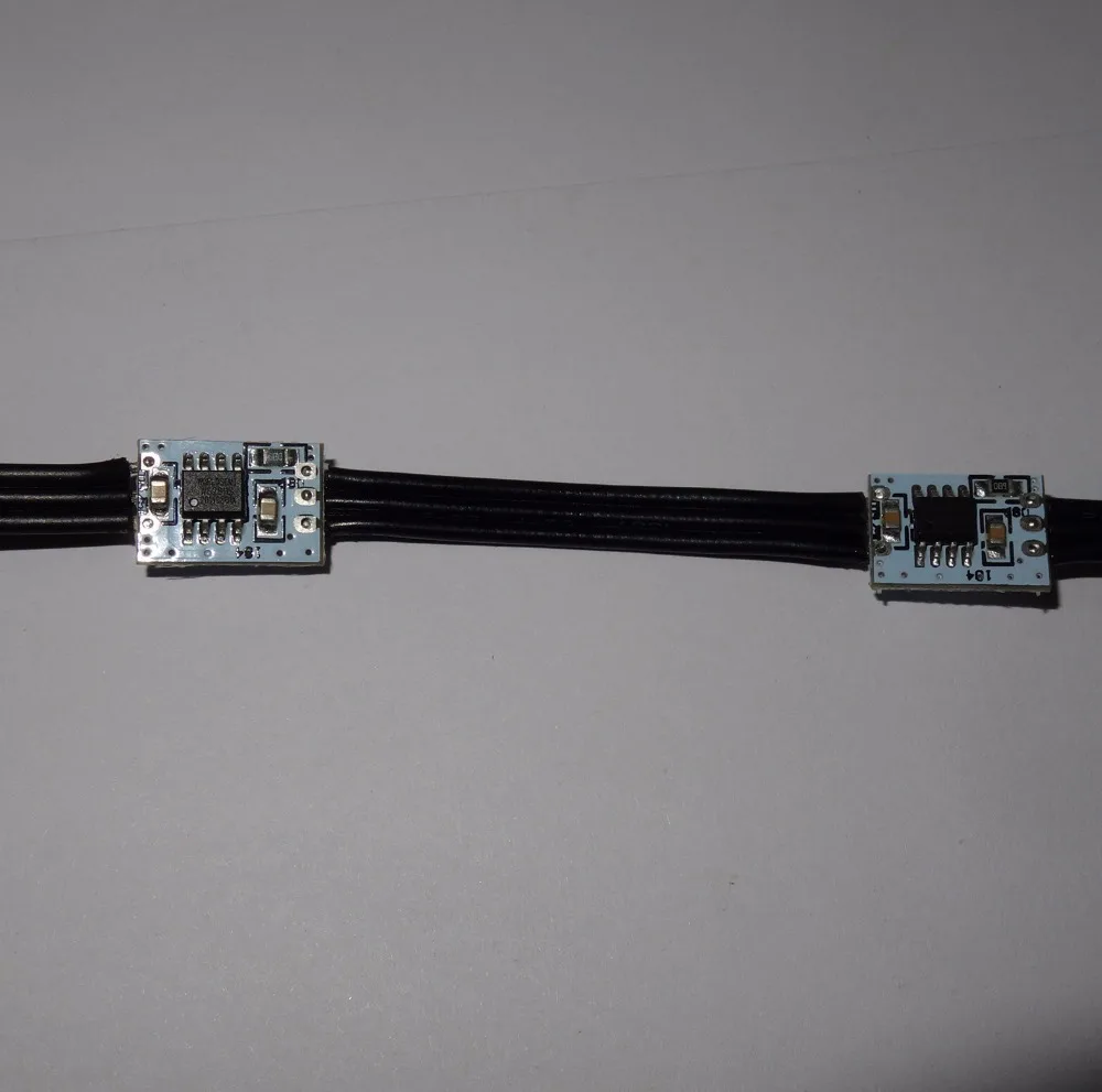Черный пиксельный узел DC5V WS2811 led 5050 SMD 100 шт. струны Черные провода Расстояние