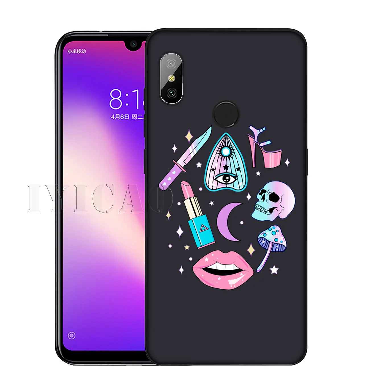 Мягкий силиконовый чехол для телефона IYICAO Girly Pastel Witch Goth Xiaomi Redmi K30 K20 8A 7A 6A 5A S2 GO Note 8