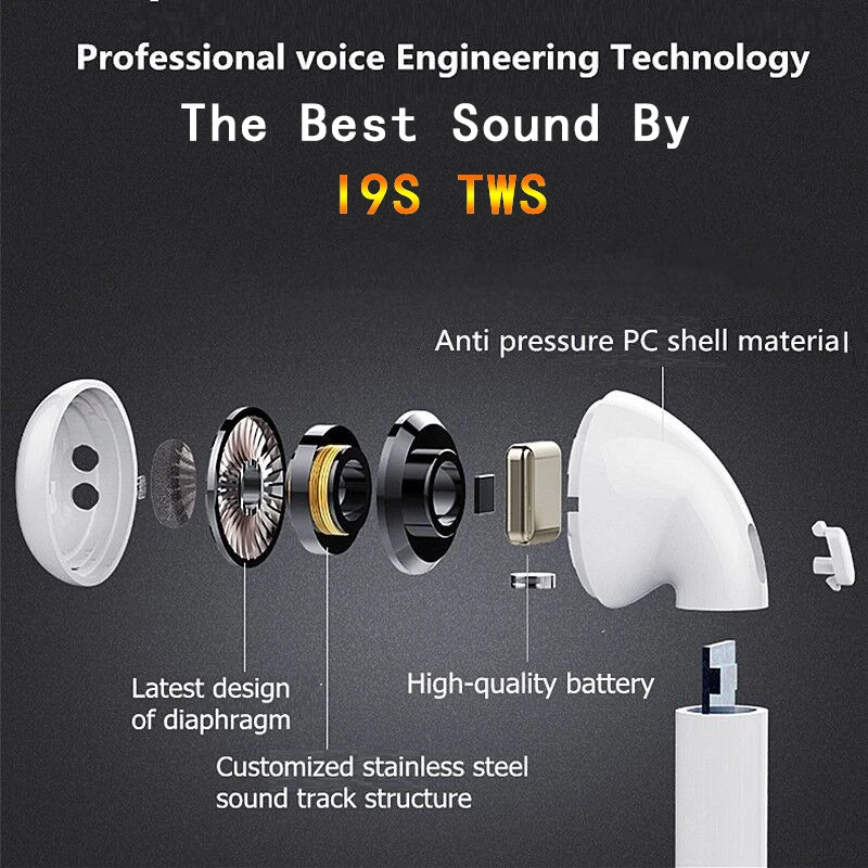 Портативный Bluetooth 5 0 беспроводные наушники I9s TWS Handsfree стерео HiFi Noice шумоподавление