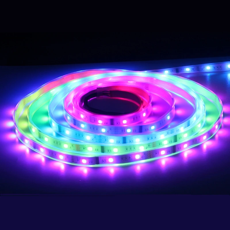 DC12V 5 М 150LED Светодиодная лента 6803 IP67 водонепроницаемая IC SMD 5050 RGB dream Волшебная