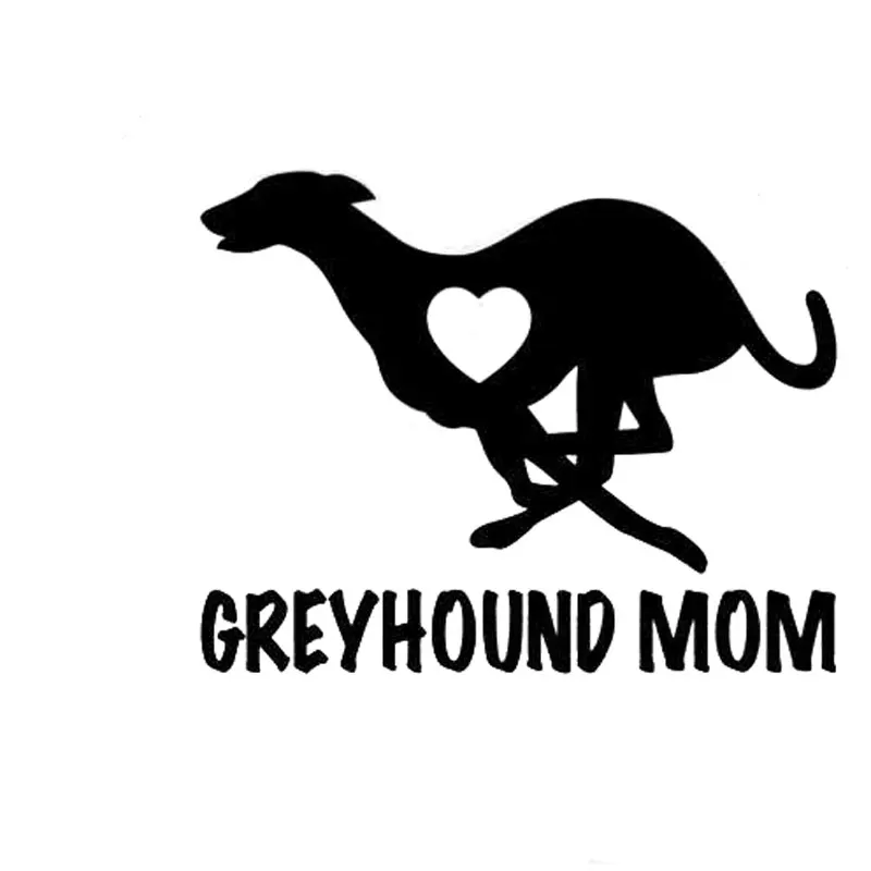 12 см * 9 Грейхаунд надписи Mom Love Heart-Собака Щенок Виниловая Наклейка мотоцикл