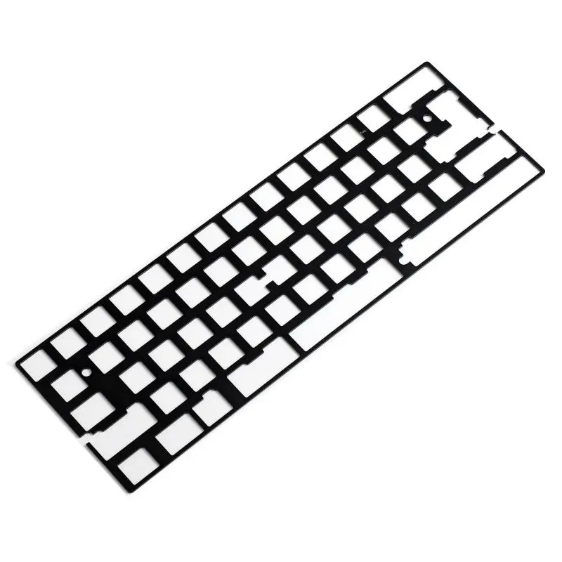 2u Shift alu Black 60% 61 64 алюминиевая стальная пластина для позиционирования DZ60 GH60 XD64 Bface GK64 DIY механическая клавиатура - Цвет: 2u Shift alu Black