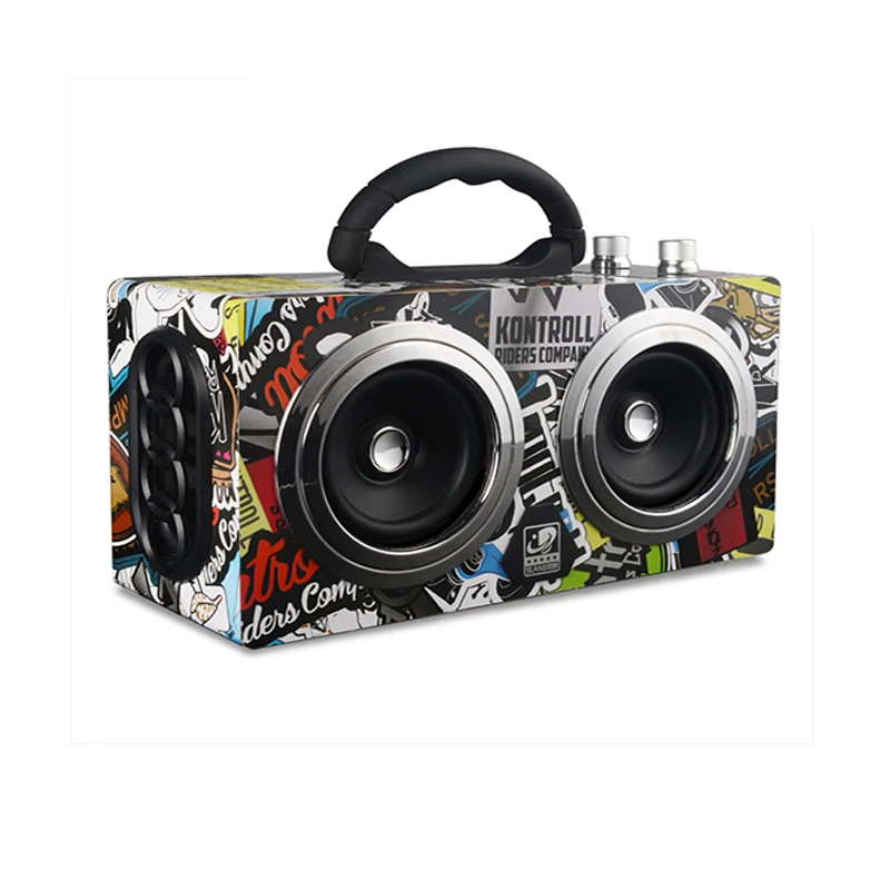 Деревянный Bluetooth динамик 20 Вт бас ТВ Саундбар портативный телефон стерео