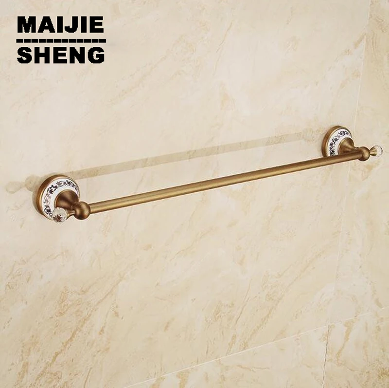 

Bathroom Accessories crystal Single Towel Bar, Towel Holder,Towel rack Solid Brass & Ceramics Made, high quality vintage,