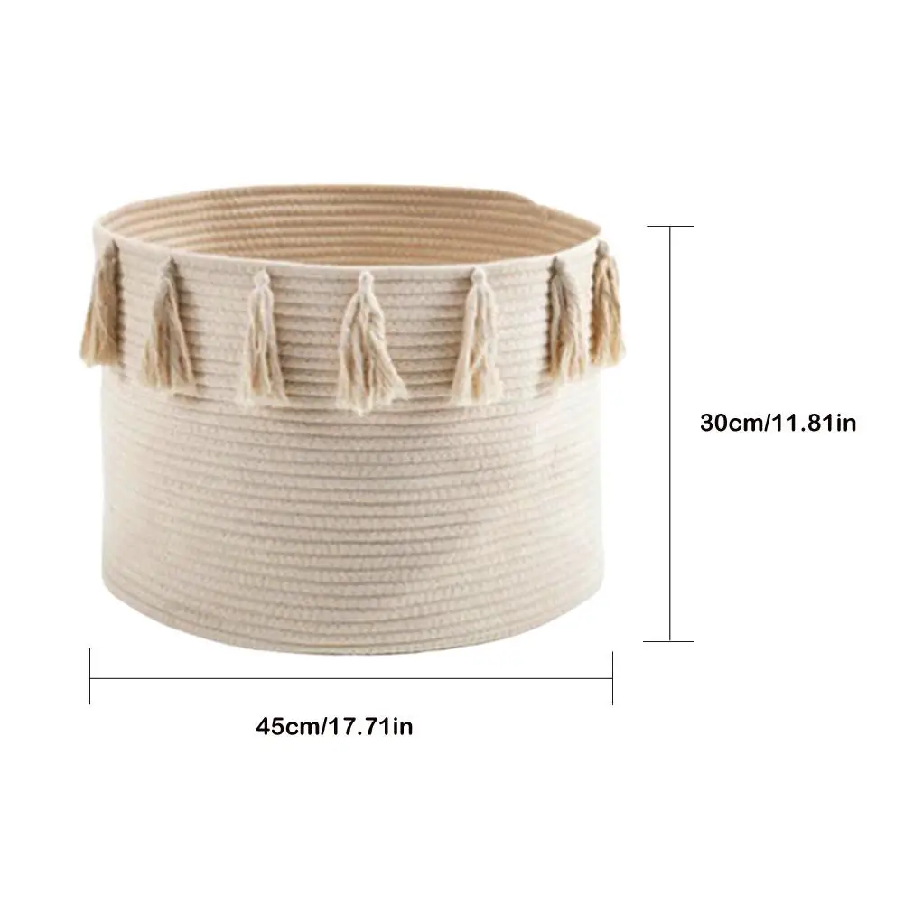 

Braided Organizer Basket Newbron Room Decor Toys Diapers Barrel Baby Stuff Storage Bag Bucket Baby Bedding Set Accessories