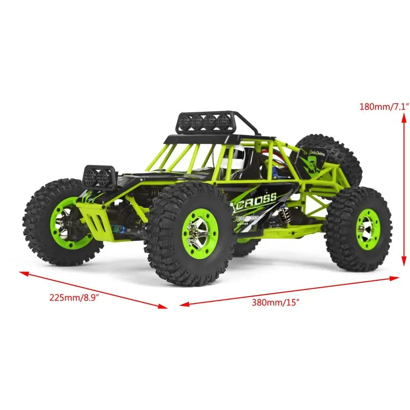12428 1:12 RC внедорожный автомобиль с светодиодный Light2.4G 4WD 50 км/ч высокоскоростной