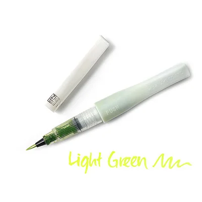 light green 1 шт. японская Kuretake цветная мигающая мягкая ручка 16 краски акварелью принадлежности для рисования маркер кисть Набор - Цвет: light green