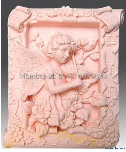 Новая музыкальная форма для мыла с ангелом силиконовая формы ручной работы|silicone