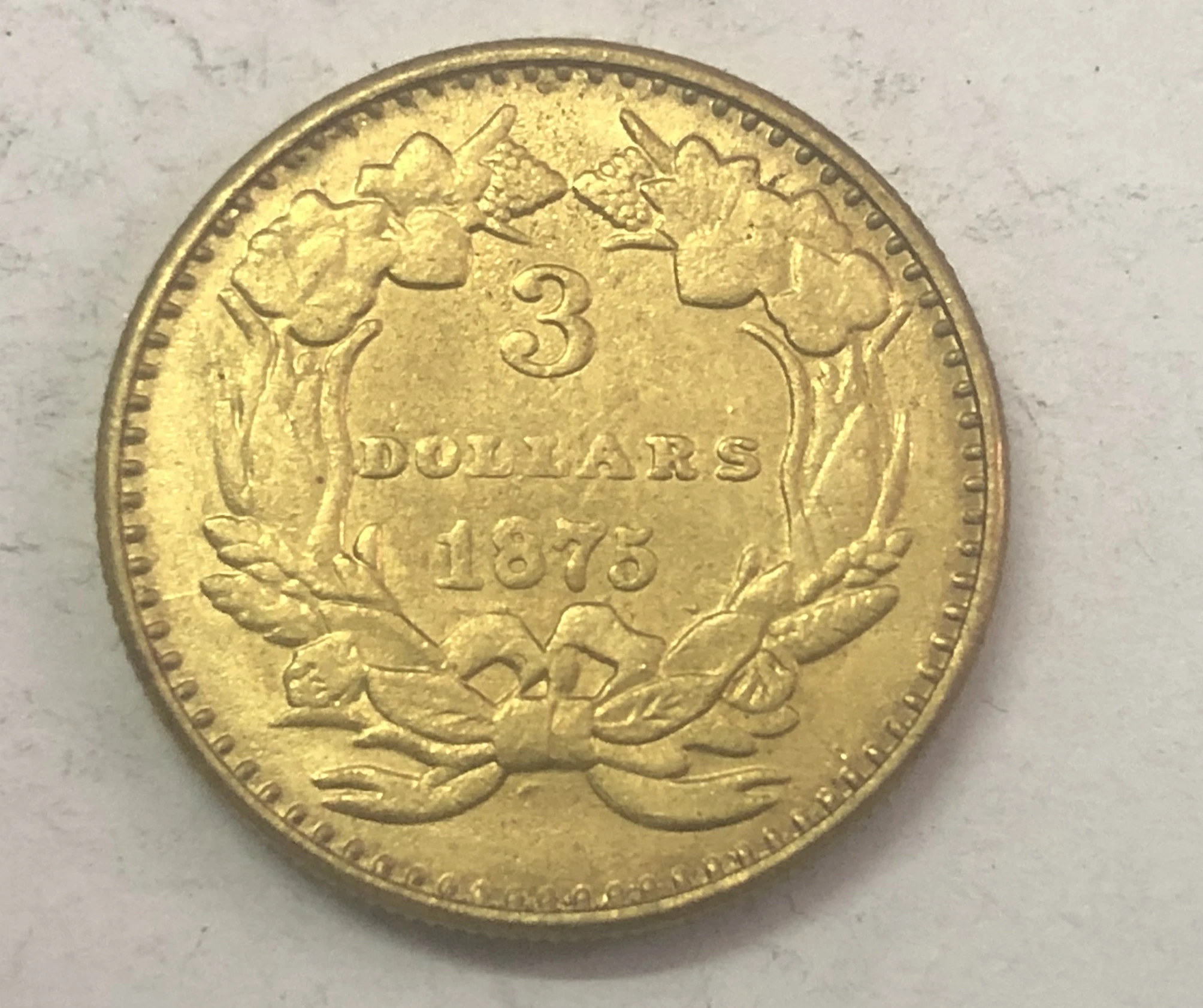 (1875 1876 1877 1878) 3 долл. США|Безвалютные монеты| |