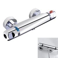 chrome thermostatic bar shower mixer valve anti scald tap