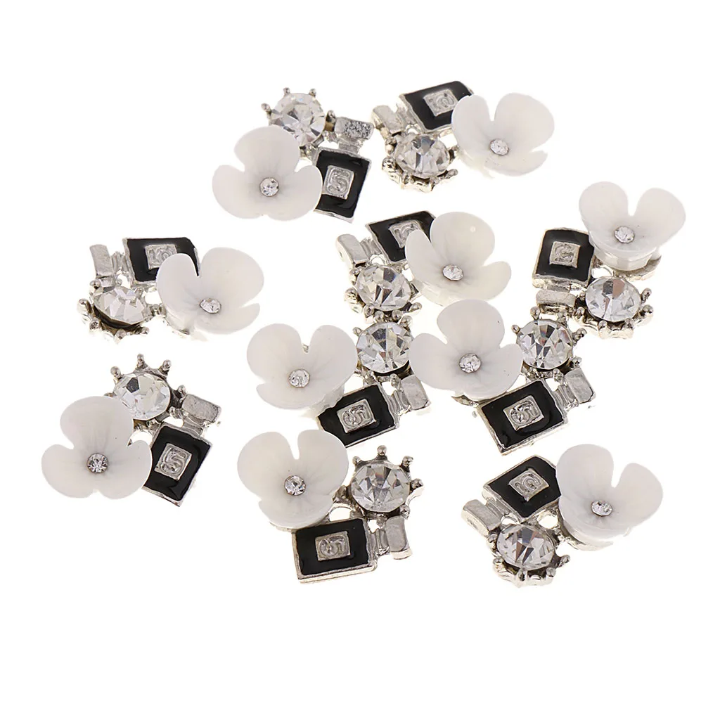 10 шт. красивый цветок горный хрусталь Flatback пуговицы для украшения Подвески DIY