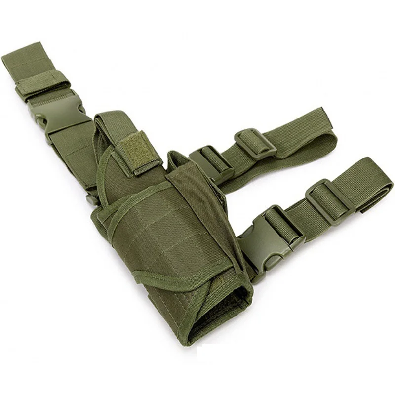 Army Green Тактическая Tornado ног сумка Глок пистолет ружье для страйкбола падения нога кобура Чехол Регулируемый Волшебный ремень универсальная пушка сумка - Цвет: Army Green