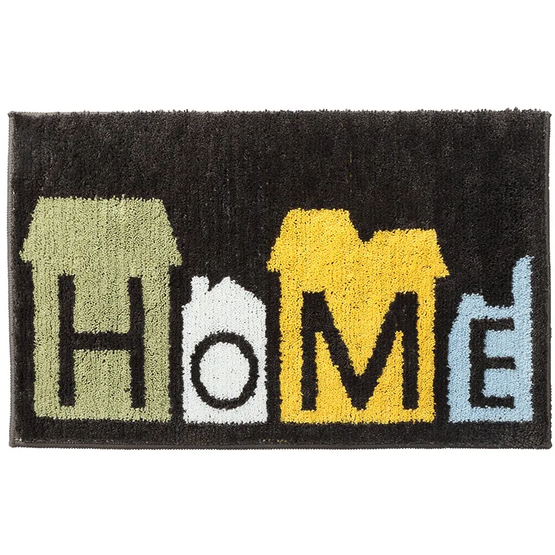 New Black Home Door Mat Floor Mats Kitchen Bedroom Carpet Bathroom Absorbent Rug Foot Everything for 45*65cm+50*80cm | Дом и сад