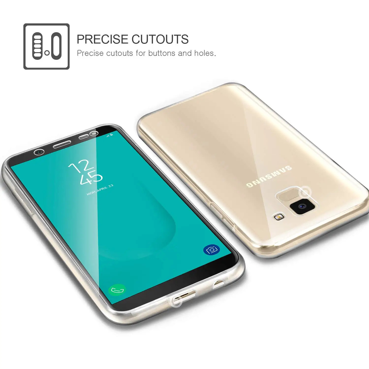 Double Silicone Case For Samsung Galaxy S7 Edge S8 S9 Plus S10 S10e A6 A8 A7 2018 J3 J4 J5 J6 J7 Neo Prime 2017 J2 Pro 360 | Мобильные