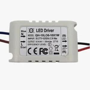 2 предмета светодиодный 10 Вт AC85-277V светодиодный драйвер 6-10x1W 300mA DC18-34V ящика PF СВЕТОДИОДНЫЙ источник питания постоянный ток CeilingLamp