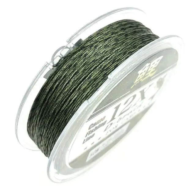 25LB Camo green 12 струн 50 м/катушка ловля карпа мягкий крючок звено без покрытия оплетка линия для волос Rig более плавно лидер 25IB 35IB - Цвет: 25LB Camo green
