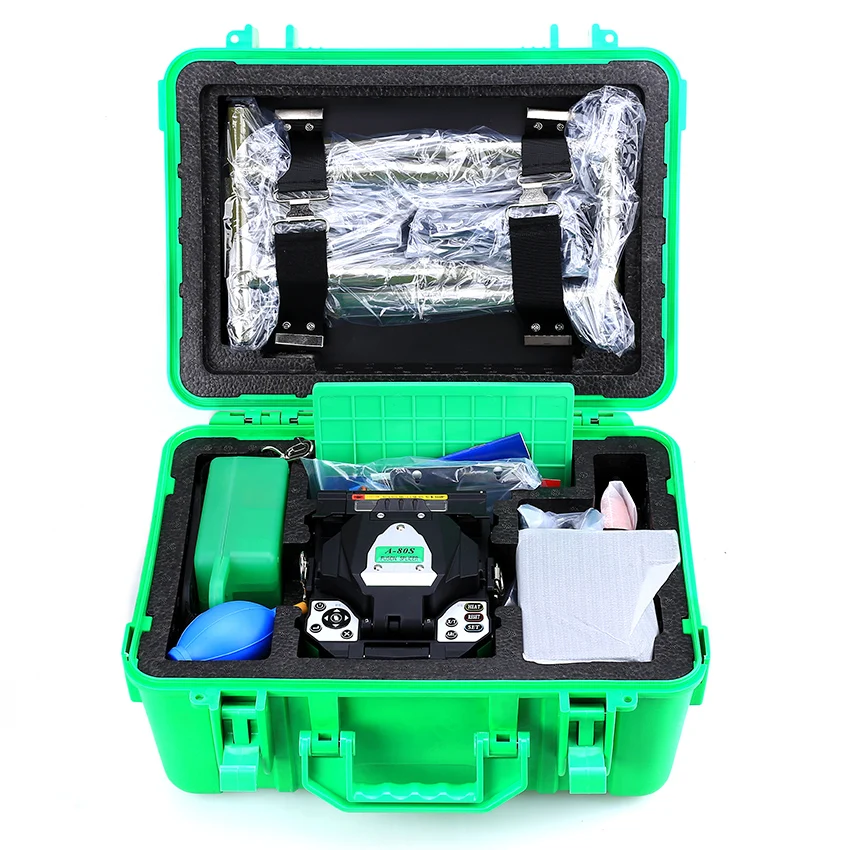 FTTH Automatic Optical Fiber Fusion Splicer Machine Electrode A-80S Fiber Optic Splicers Welding Splicing Machine