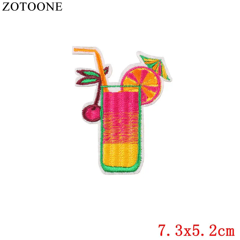 ZOTOONE утюжок на фруктовом питании патчи Аппликации для одежды для девочек аппликация вышитая авокадо ананас патч для рюкзака DIY E