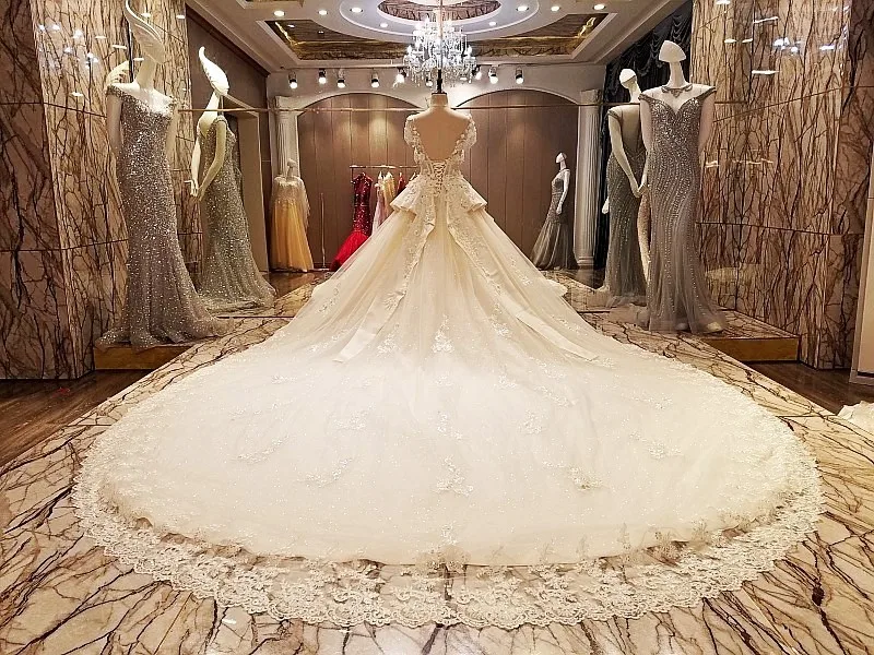 Лидер продаж роскошные мягкие тюлевые Свадебные платья с рукавами-крылышками