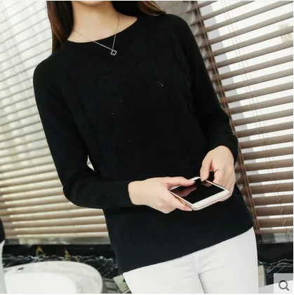 Женский кашемировый вязаный свитер большого размера пуловер для зимы 2019 |