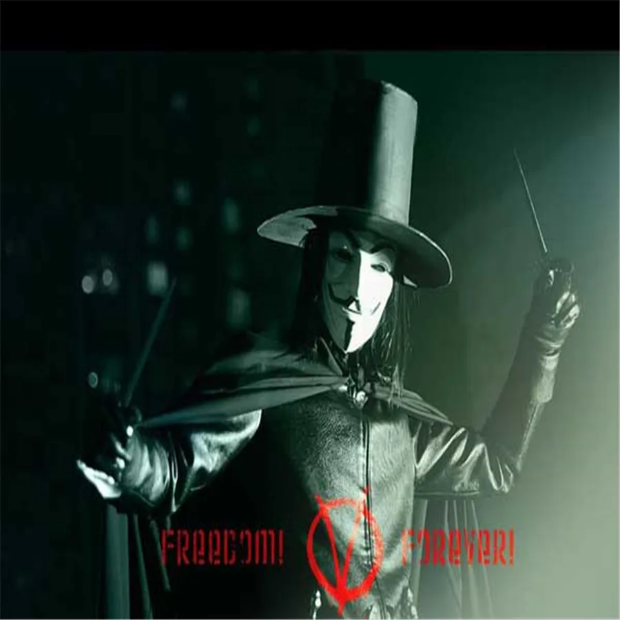 Маскарадная маска для лица на Хэллоуин V Vendetta Fawkes нарядное платье вечеринки хобби