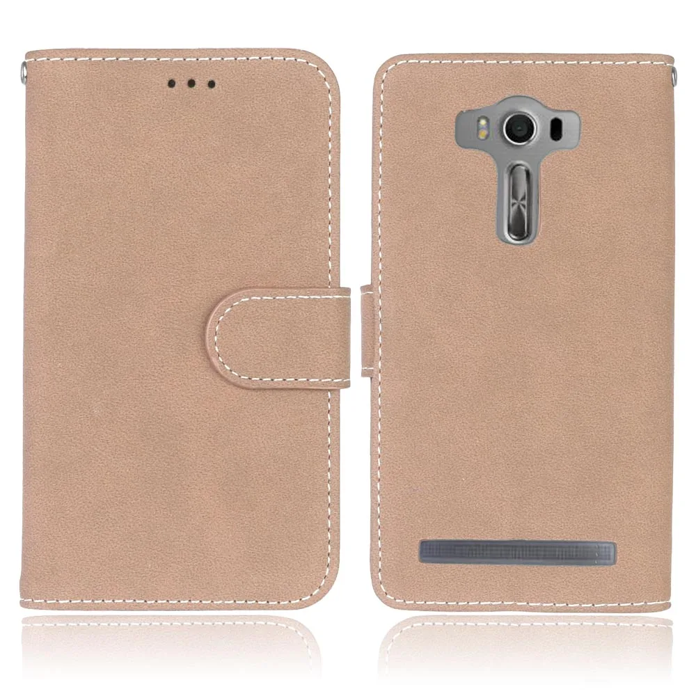 Beige Кожаный чехол-кошелек для ASUS ZenFone 2 Laser ZE500KL Z00RD Z00ED, чехол-кошелек для телефона, чехол-книжка для ASUS ZE500KL ZE500KG, сумка - Цвет: Beige