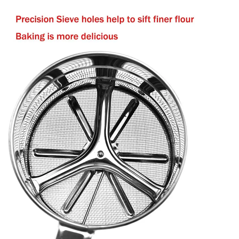 Сито для муки ручное прессованное из нержавеющей стали 1 шт. | Дом и сад