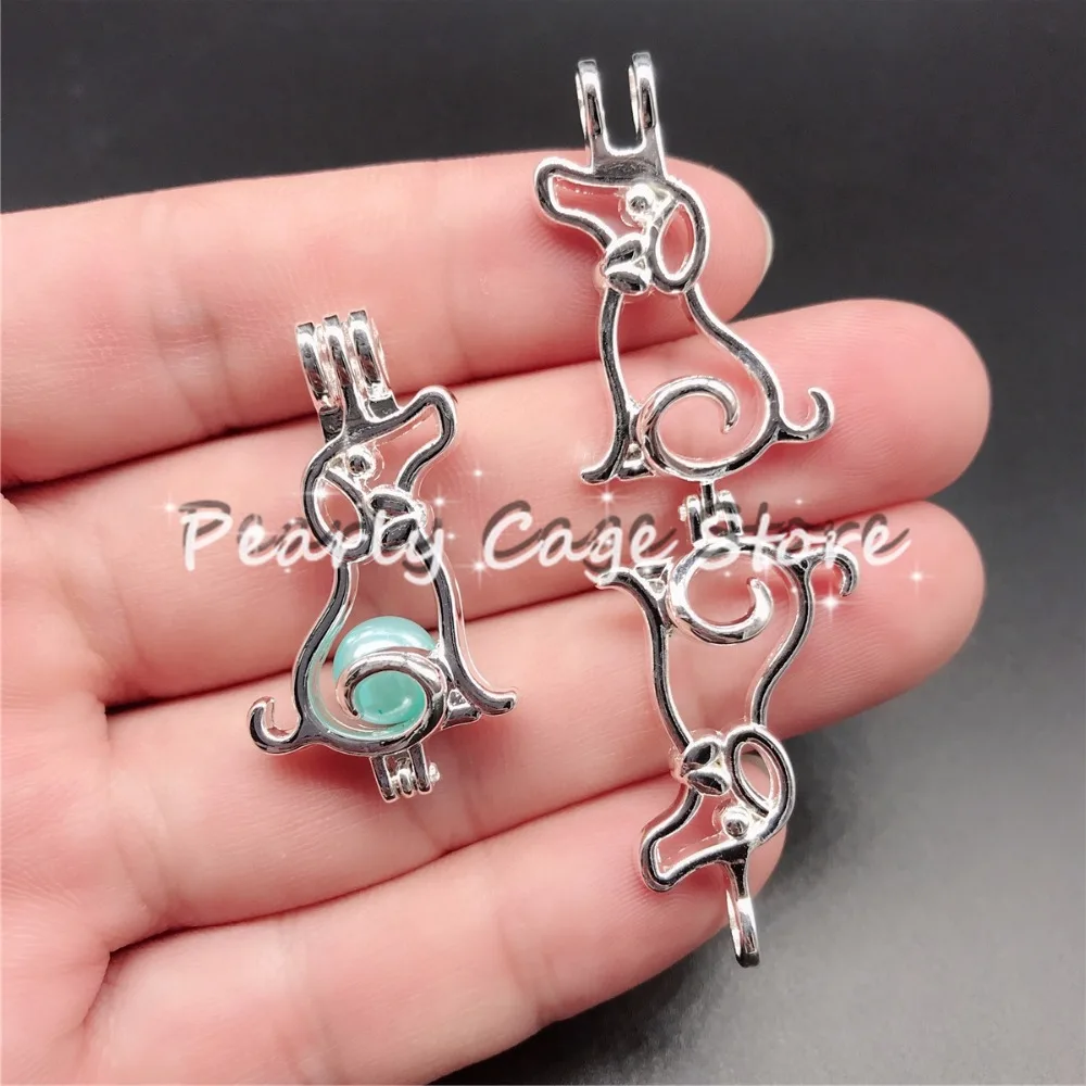 10 шт покрытые серебром собака оплетка для жемчуга бусины в каркасе диффузор