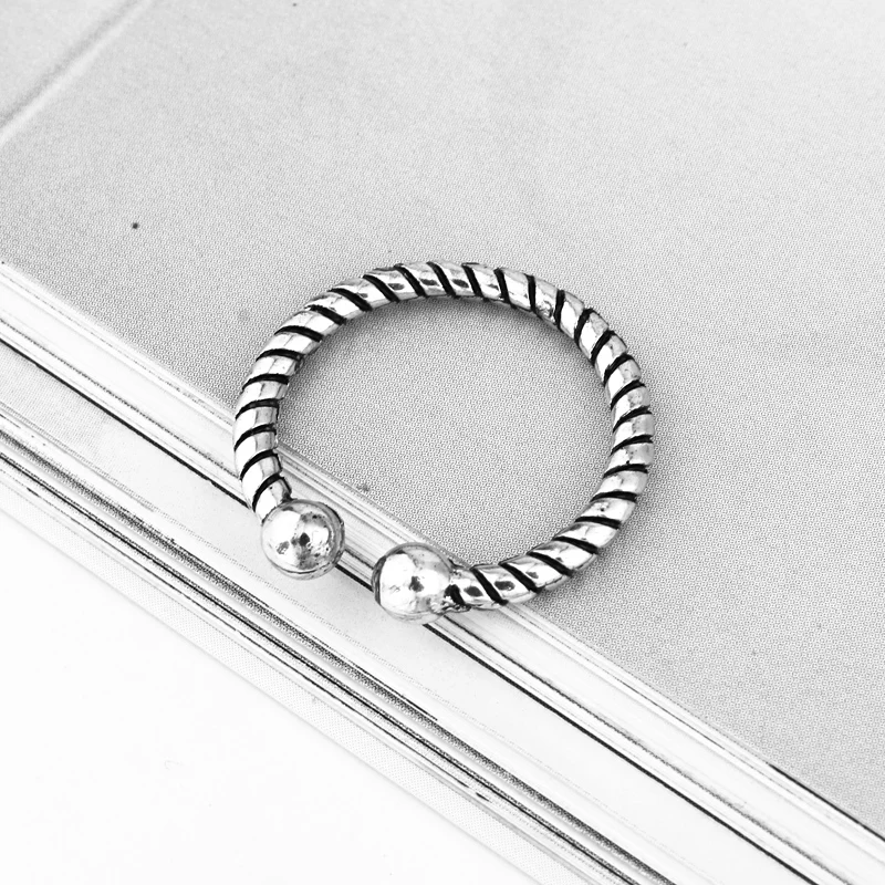 1 шт. простой волновой проволоки маленькие шарики кольцо для открытия женское