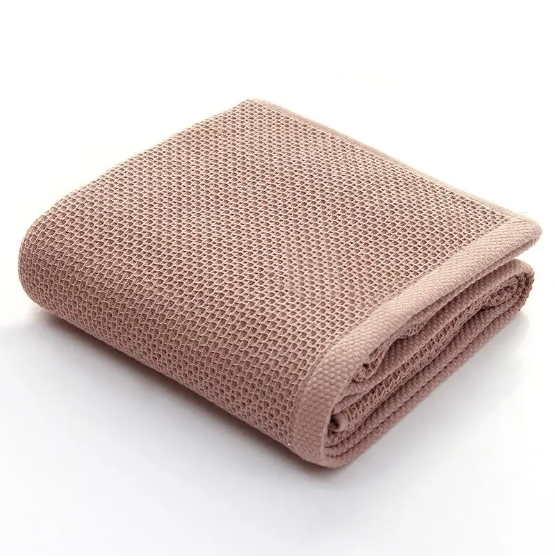 Коричневый ROMORUS Honeycomb, хлопок, банное полотенце s для взрослых, коричневое, серое, красное, высоко Впитывающее большое полотенце для ванной, 68x140 см, 280 г, пляжное полотенце s - Цвет: Коричневый
