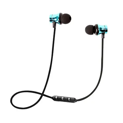 Синий Bluetooth беспроводные наушники XT11, стерео наушники с магнитным шейным ремешком, спортивные наушники, гарнитура, наушники с микрофоном - Цвет: Синий