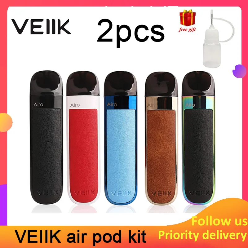 2 шт./лот набор вейпа для электронной сигареты VEIIK Airo Pod Starter Vape Kit с аккумулятором 360