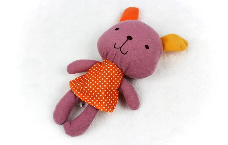 Rabbit 22cm Топ 22 см* 12 см переносные детские погремушки Игрушка Кот кролик медведь кольцо колокольчик Младенческая прогулочная коляска игрушка 0+ месяц плюшевый звук новорожденный мягкий - Цвет: Rabbit 22cm