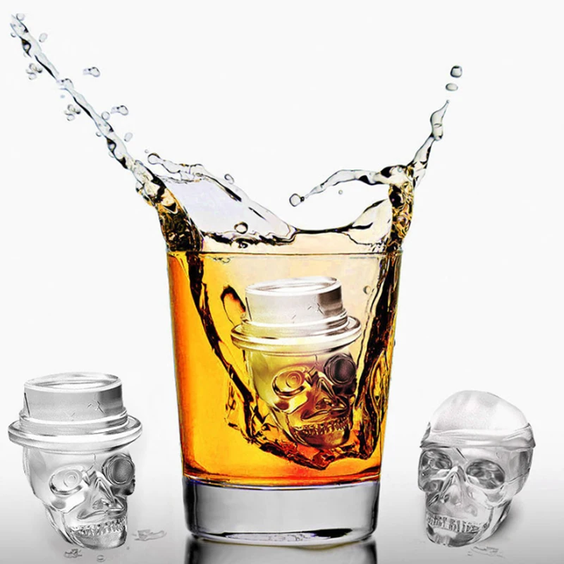 1PC 6 Hole Skull Shape 3D Ice Cube Mold Maker Bar Party Silicone Trays DIY Chocolate Sugar Cream Tools 993767 |