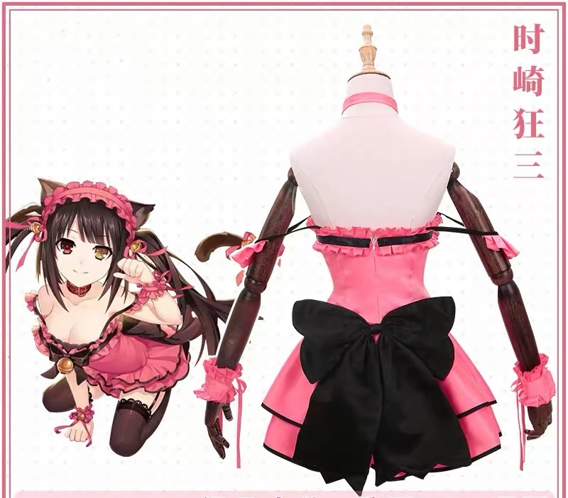 Обувь в стиле аниме Рандеву с жизнью Куруми токисаки Sexy Cat/шеф-повара пижама виде