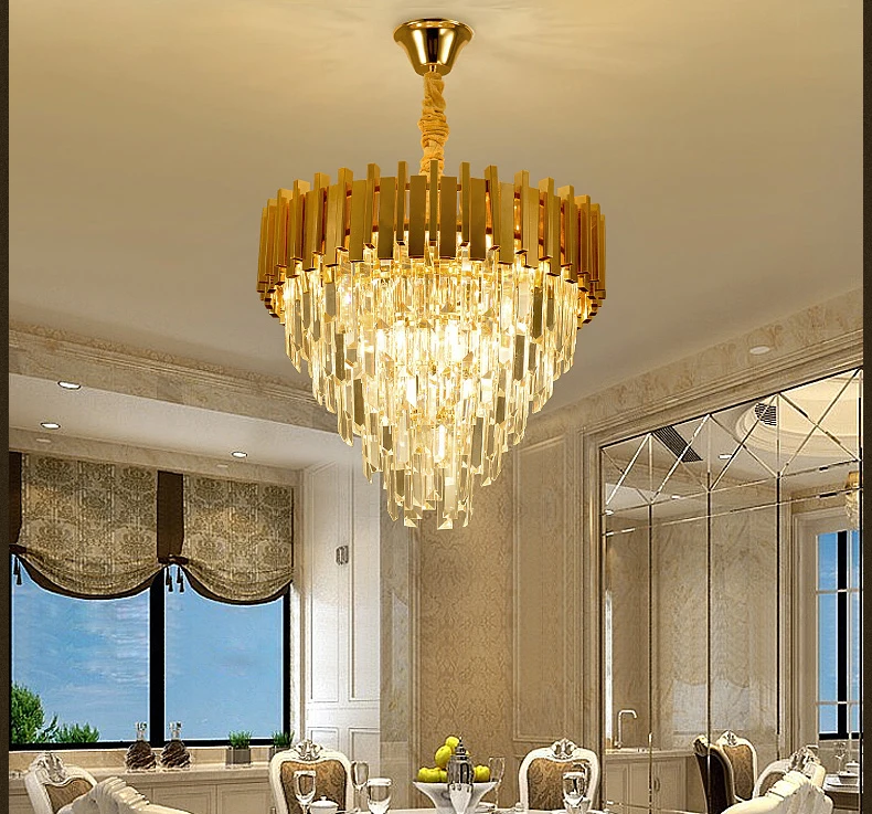 Хрустальный светильник-люстра для ресторана роскошный круглый светодиодный