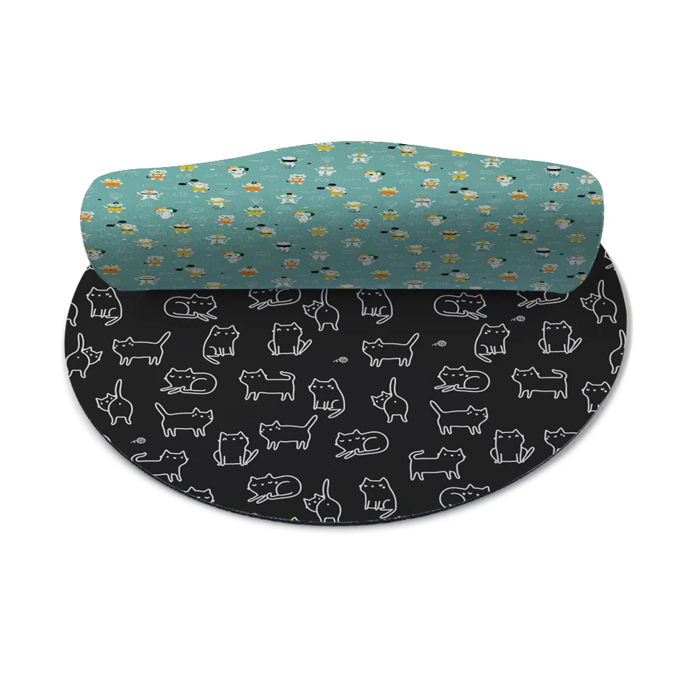 Hot Cute Cat 20*20cm or 22*22 cm Mouse Pad Speed Control Mat A lot of kitten head Round pad | Компьютеры и офис
