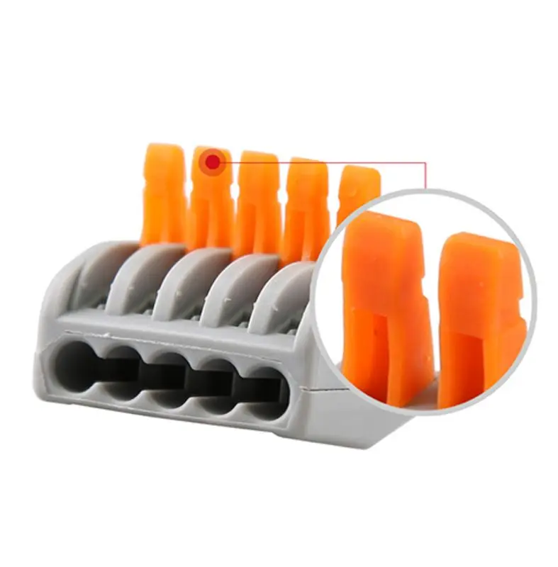 60pcs Reusable Electrical Wire Connectors Kit Spring Lever Nut Terminal Blocks Conductor | Обустройство дома