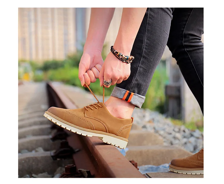 Brand Spring Suede Leather Men Shoes Oxford Casual Classic Sneakers For Male Comfortable Footwear