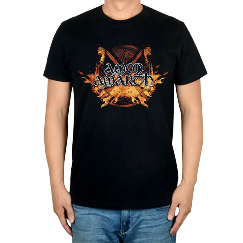 3 styles Harajuku Sweden Amon Amarth Rock band shirt punk heavy metal Viking mma fitness Rocker streetwear | Мужская одежда