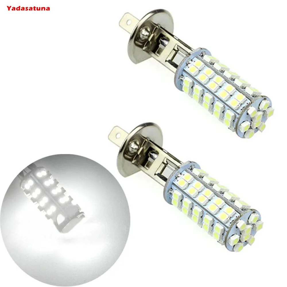 

2pc White H1 68x 3528 SMD/SMT LED Car Bumper Fog/Driving Light Lamp Bulbs New CC