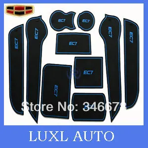 Free shipping Geely emgrand EC7 2012 2013 gate slot EC718 RV special glass MATS Storage armrest box pad mat car styling |