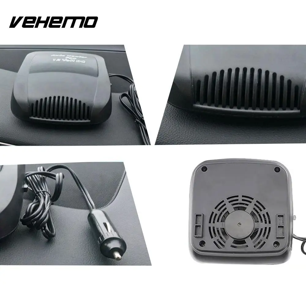 Vehemo DC 12V Black Demister Automobile Defroster Heater Fan Quick-Heating Cooler Electric Snow Melter | Автомобили и мотоциклы