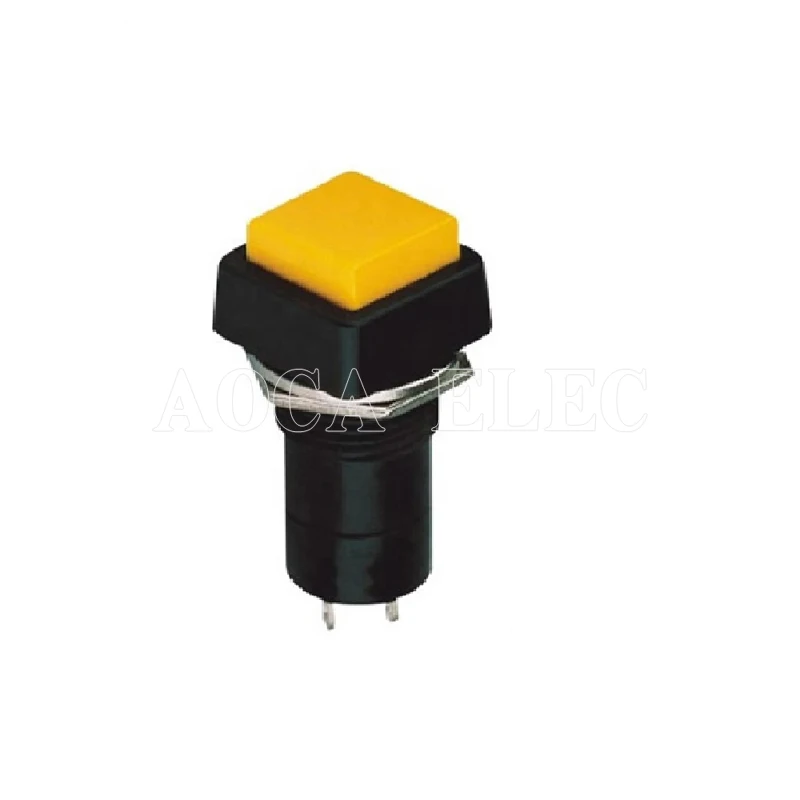 100 шт. встроенный квадратный самоблокирующийся кнопочный переключатель 12 мм