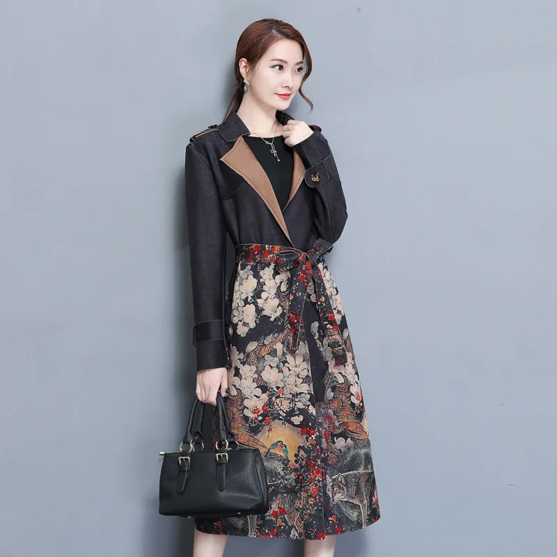 Винтажное замшевое пальто для женщин Manteau Femme Hiver Весенняя длинная верхняя одежда