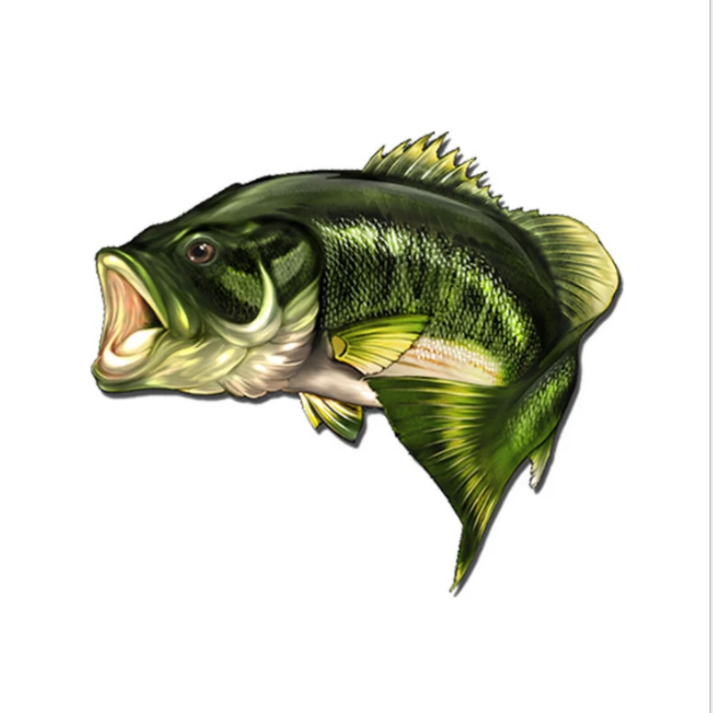 Автомобильная наклейка Volkrays аксессуары украшение для окуня рыбы черепа